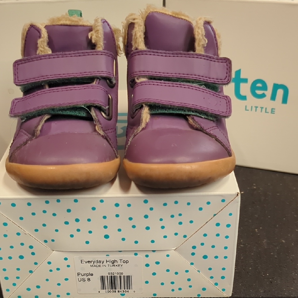 Ten Little Furry High Top Sneakers - Purple